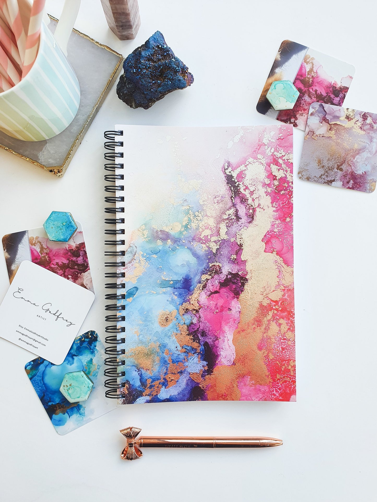 A5 Rainbow Spiral Bound Notebook