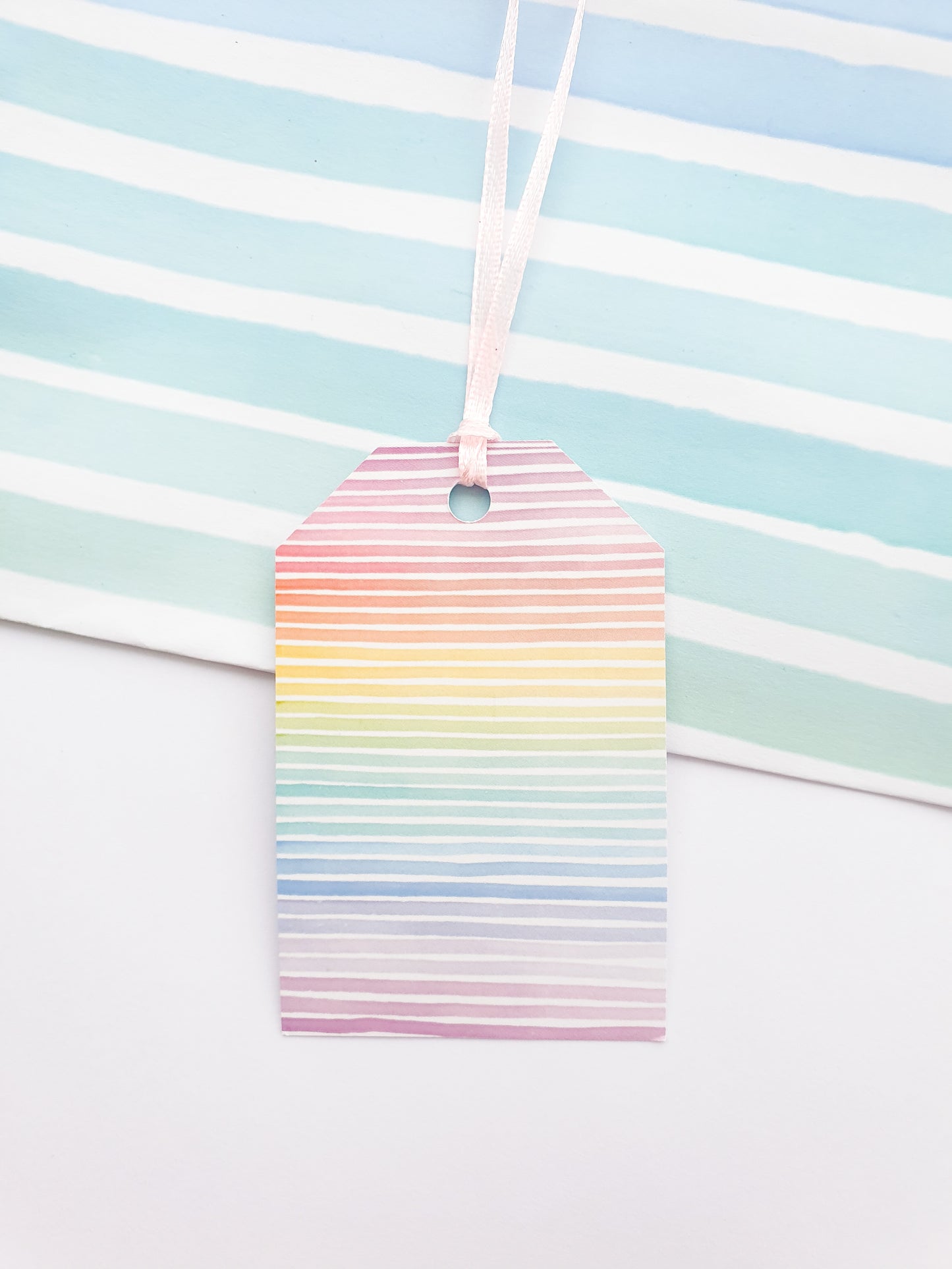 Luxury Rainbow Stripe Gift Tags - Set of 5