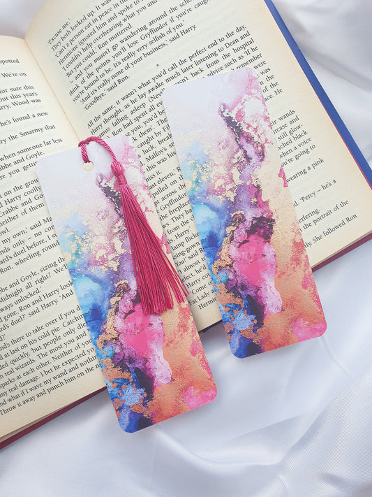 Rainbow Alcohol Ink bookmark