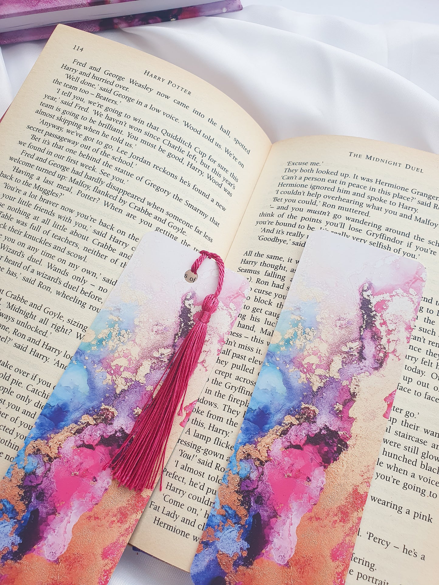 Rainbow Alcohol Ink bookmark