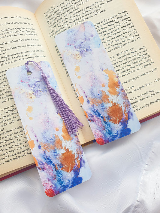 Purple Alcohol Ink bookmark