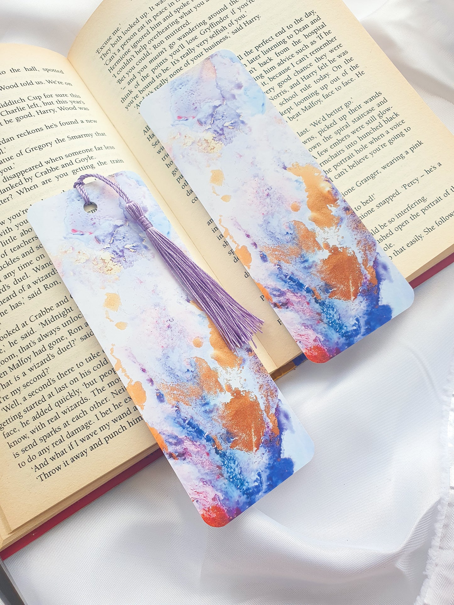 Purple Alcohol Ink bookmark