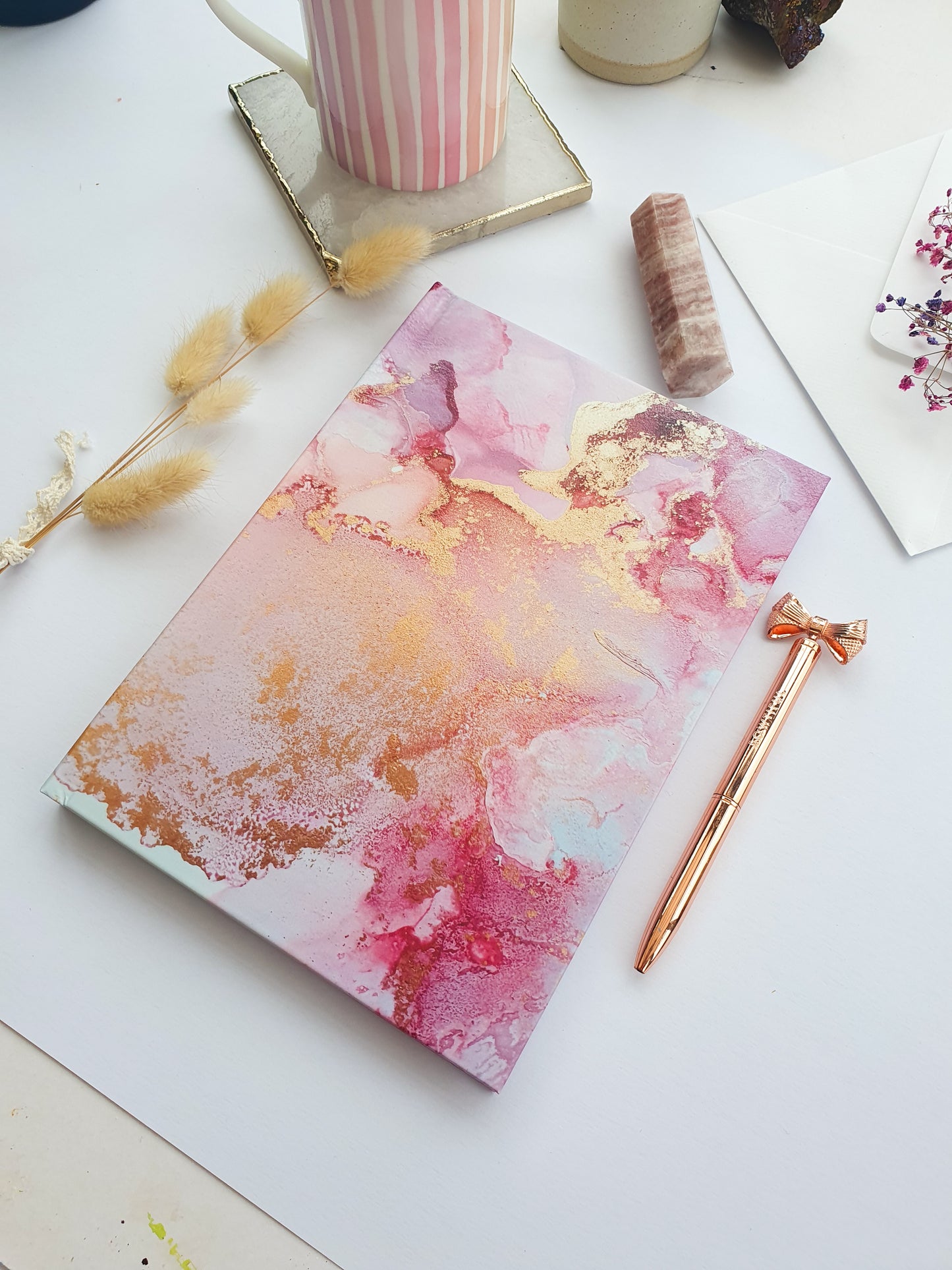 A5 Pink Hardback Notebook