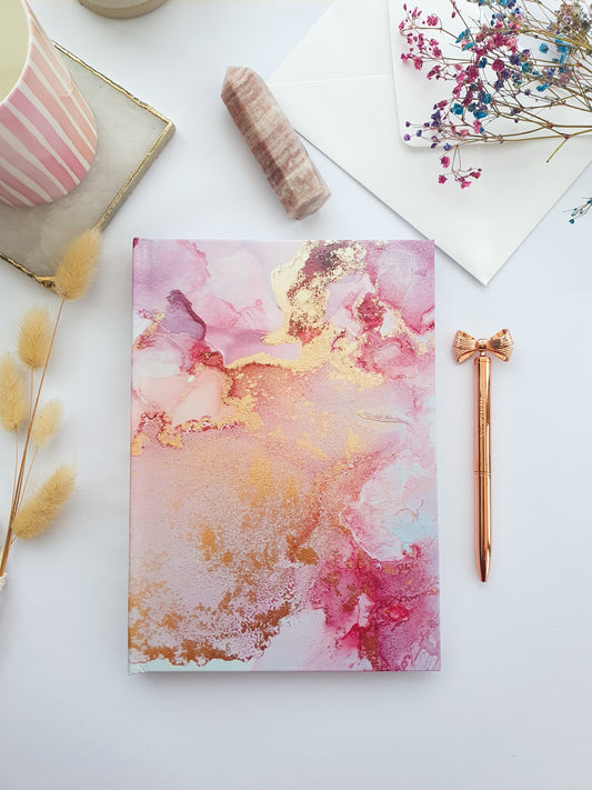 A5 Pink Hardback Notebook