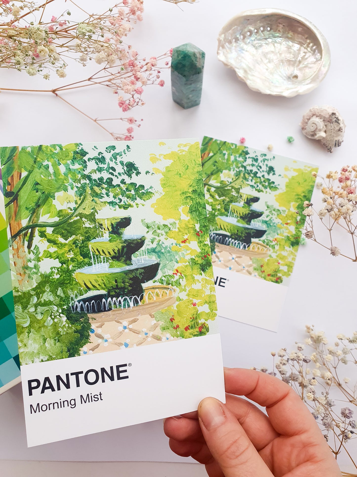 Morning Mist Pantone Print - A5 Postcard