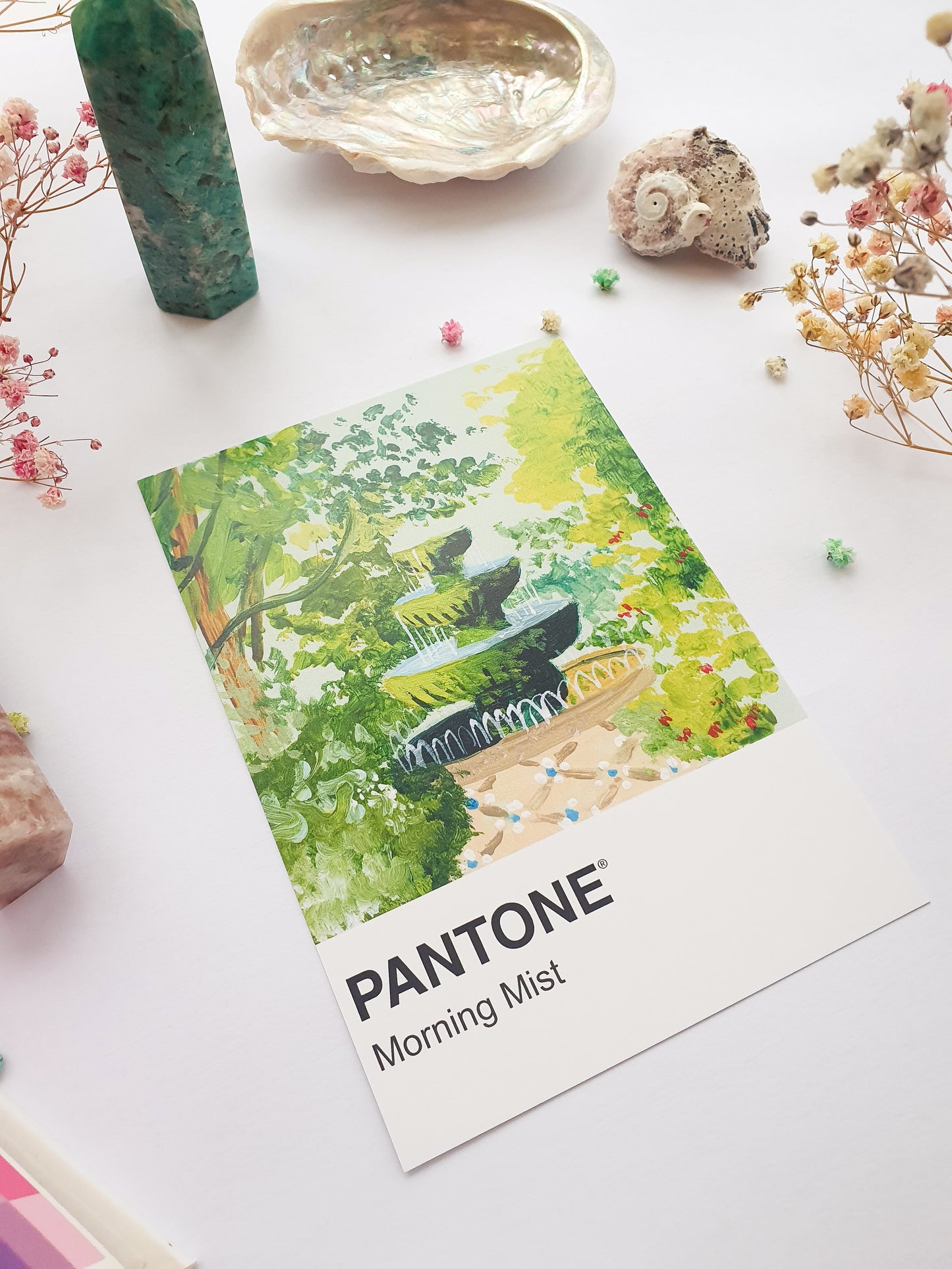 Morning Mist Pantone Print - A5 Postcard