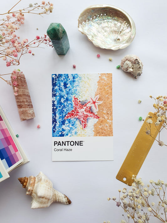 Coral Haze Pantone Print - A5 Postcard