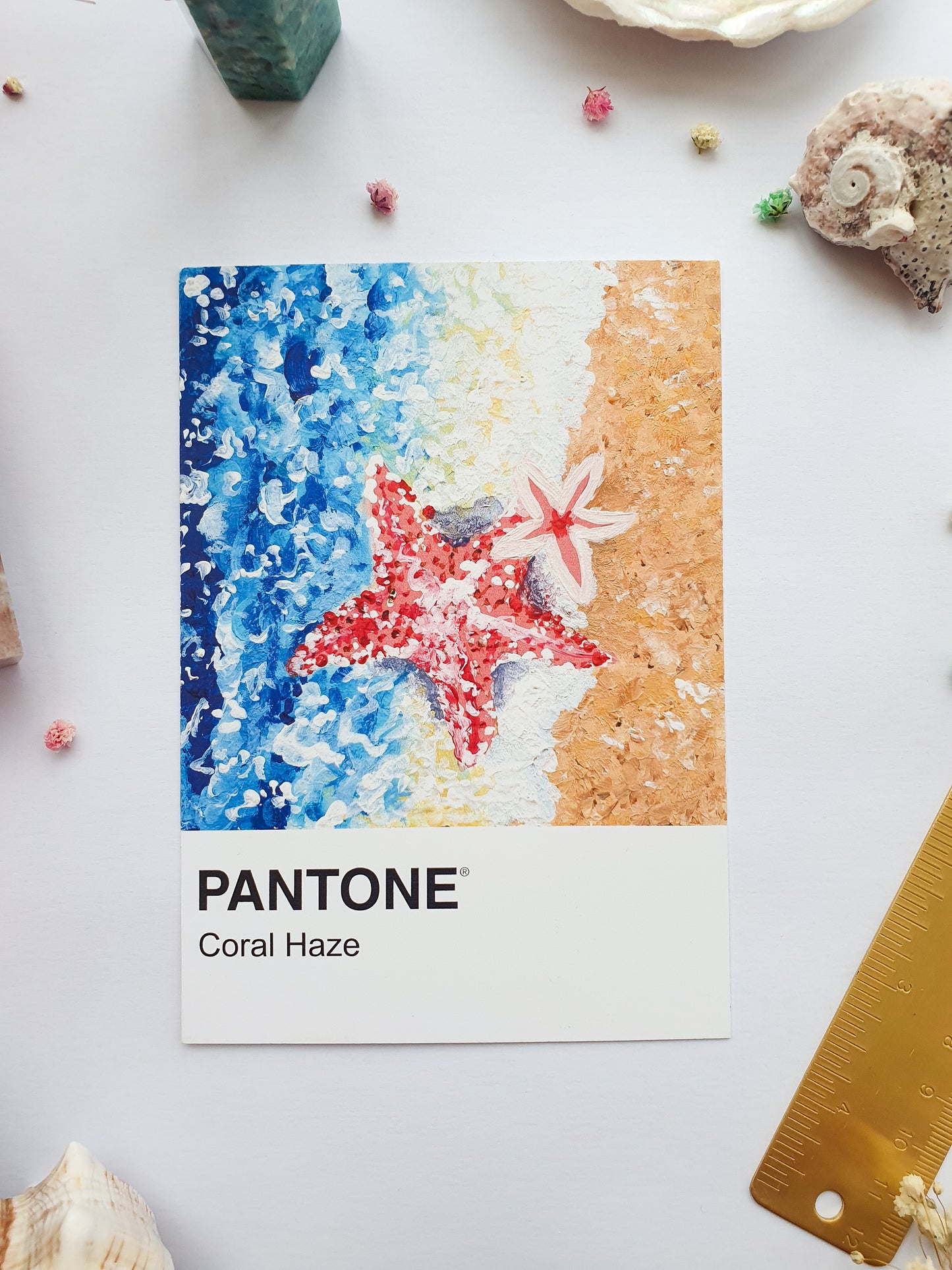 Coral Haze Pantone Print - A5 Postcard