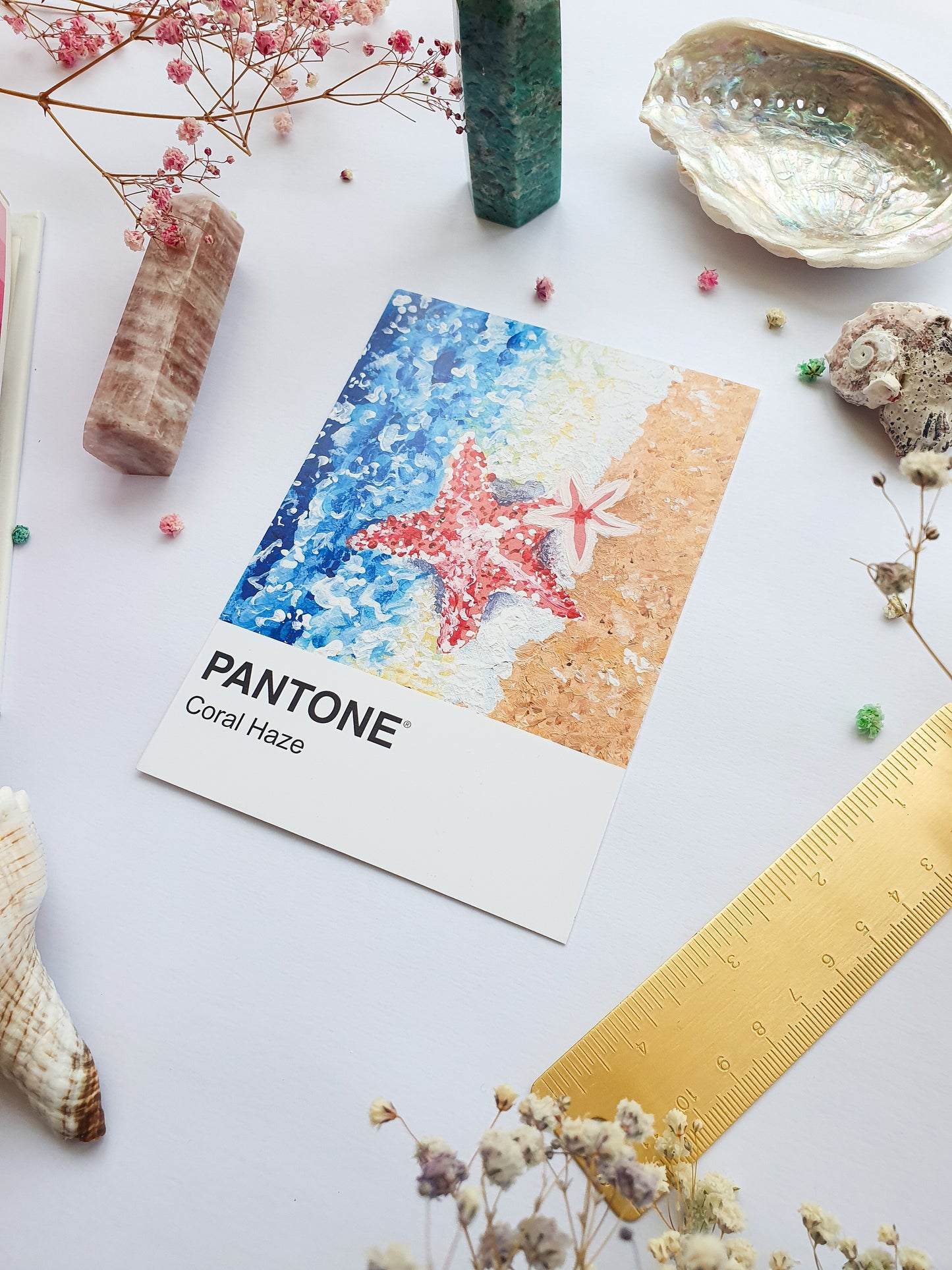 Coral Haze Pantone Print - A5 Postcard