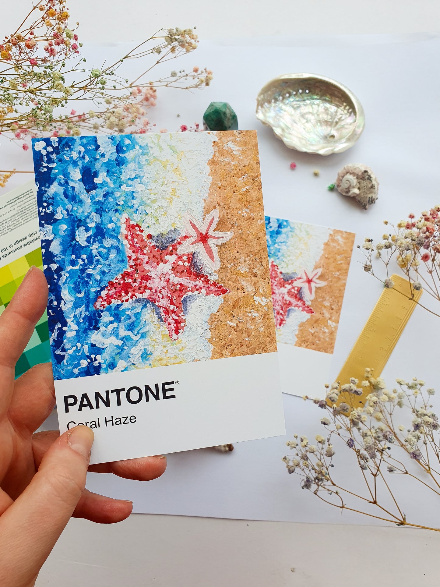 Coral Haze Pantone Print - A5 Postcard