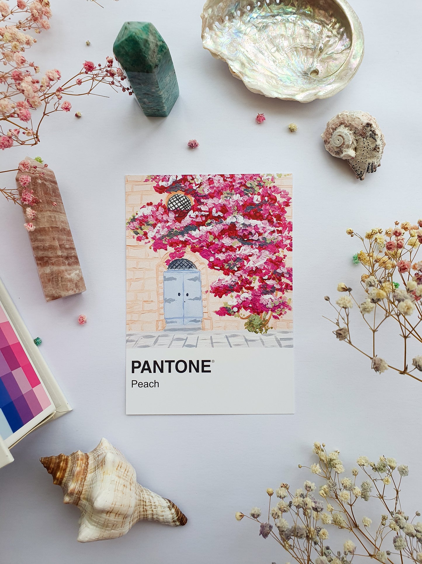 Peach Pantone Print - A5 Postcard