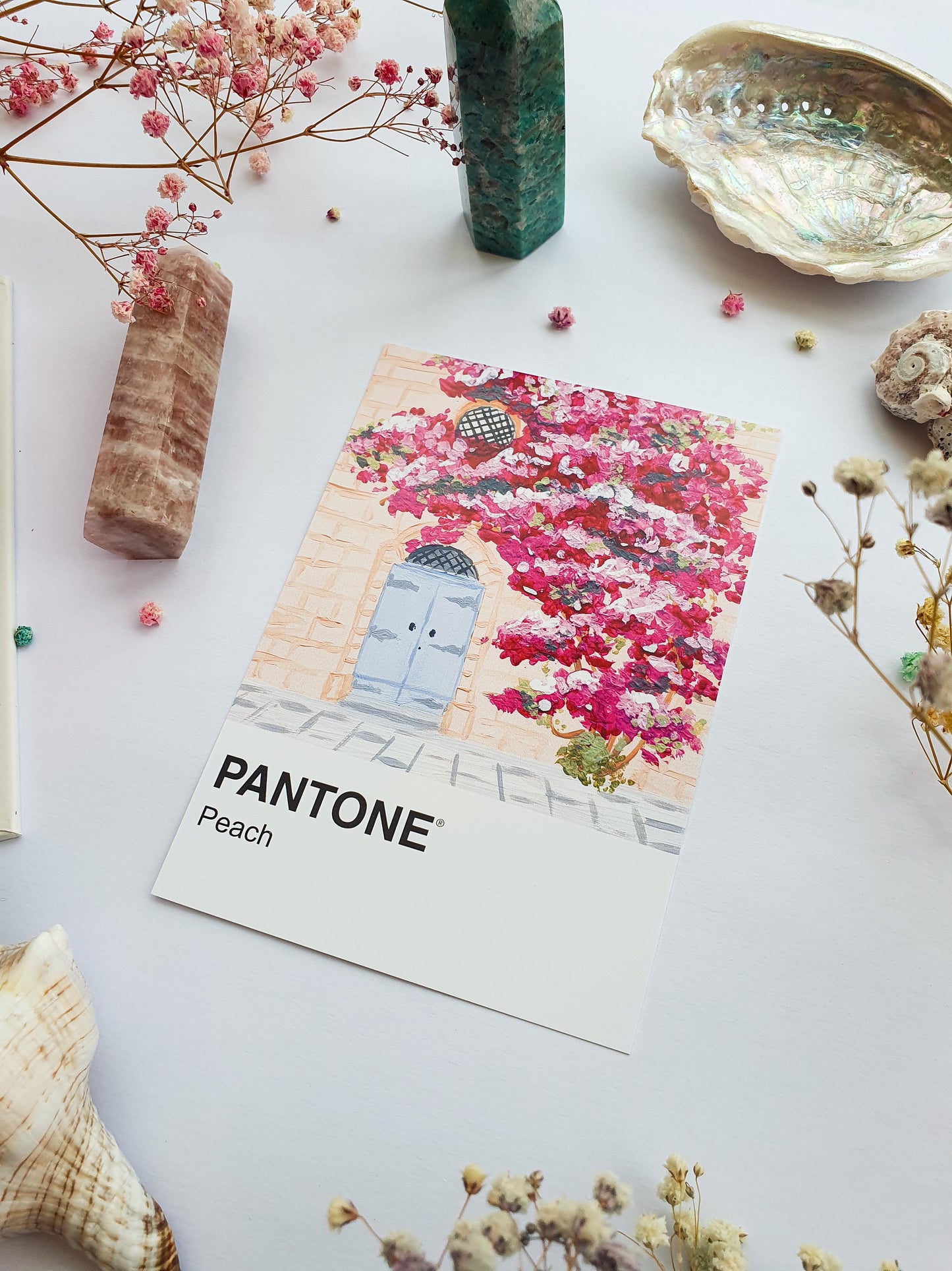 Peach Pantone Print - A5 Postcard