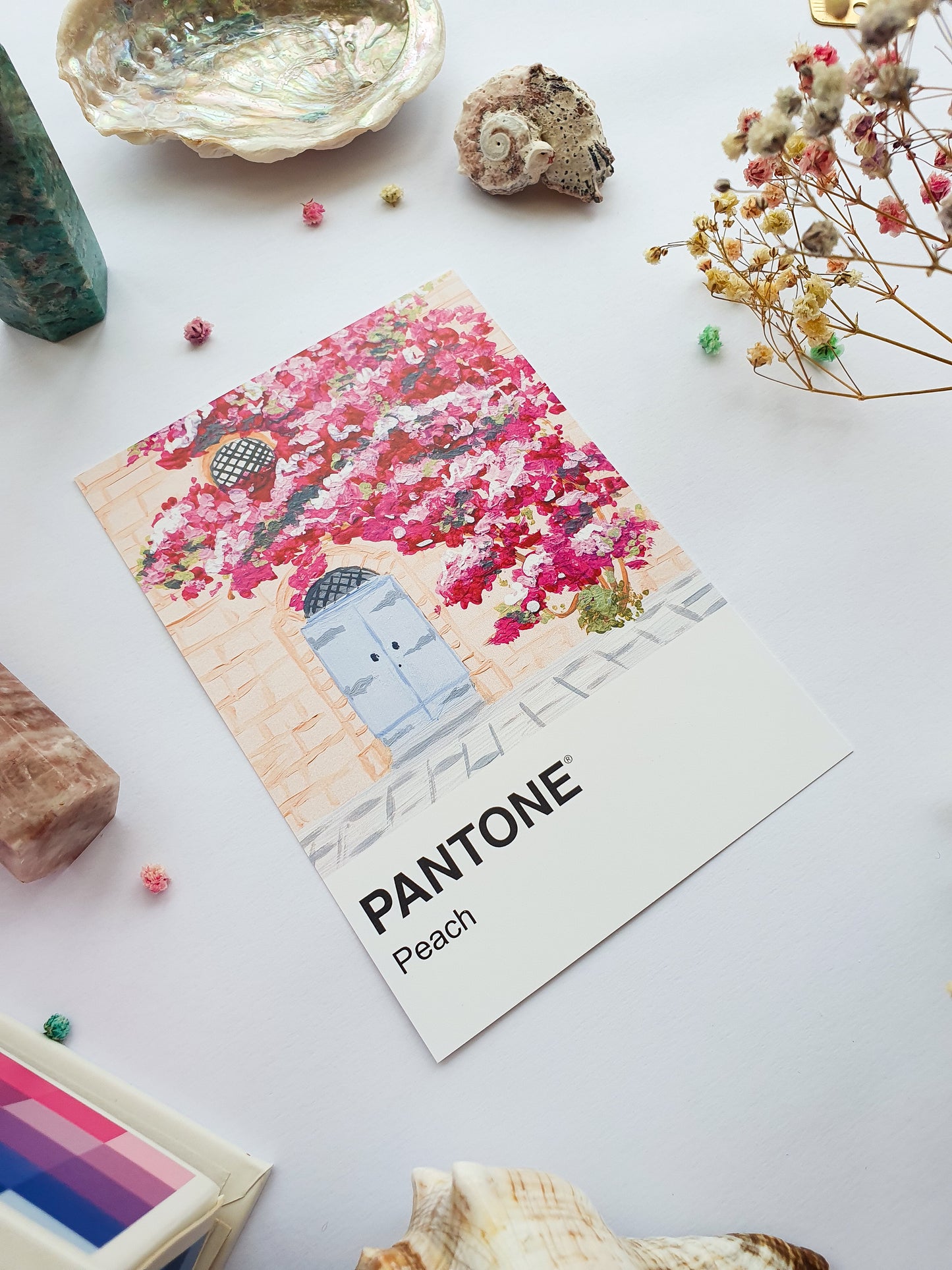 Peach Pantone Print - A5 Postcard