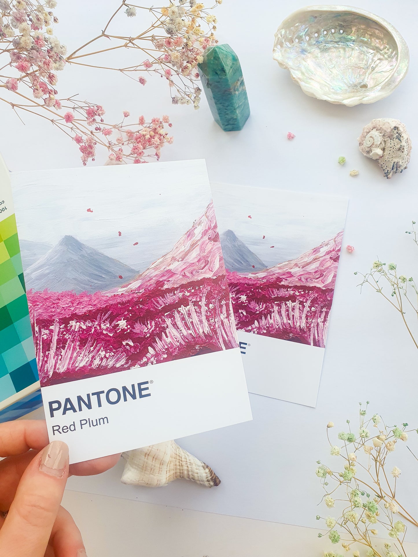 Red Plum Pantone Print - A5 Postcard