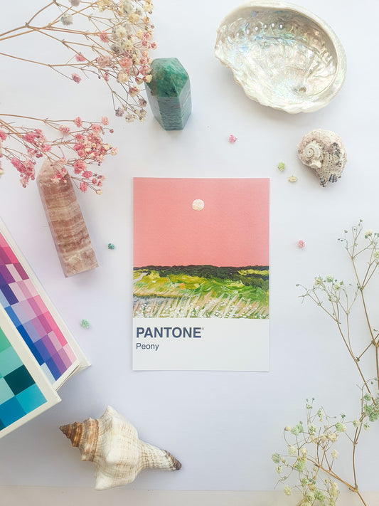 Peony Pantone Print - A5 Postcard