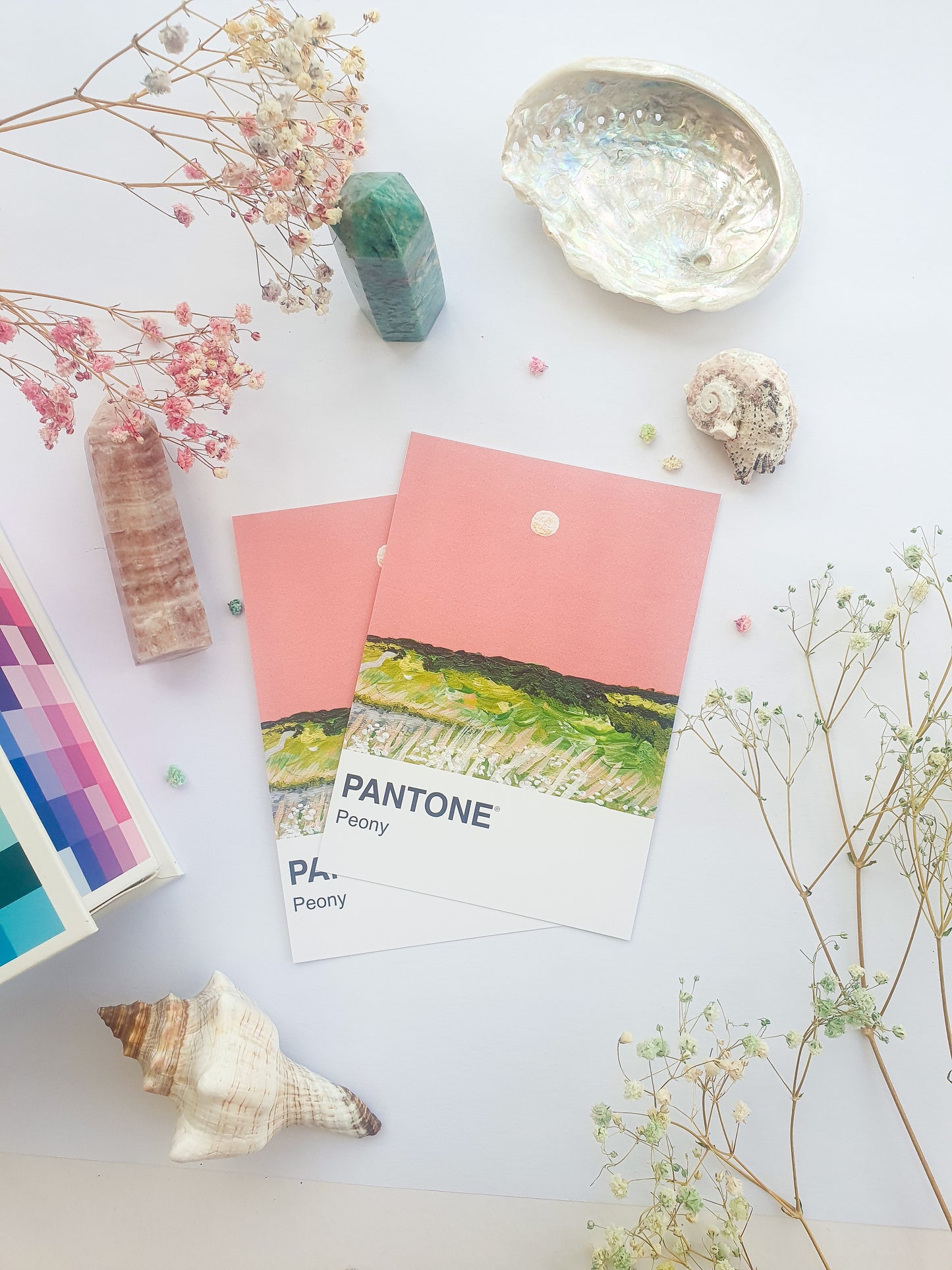 Peony Pantone Print - A5 Postcard