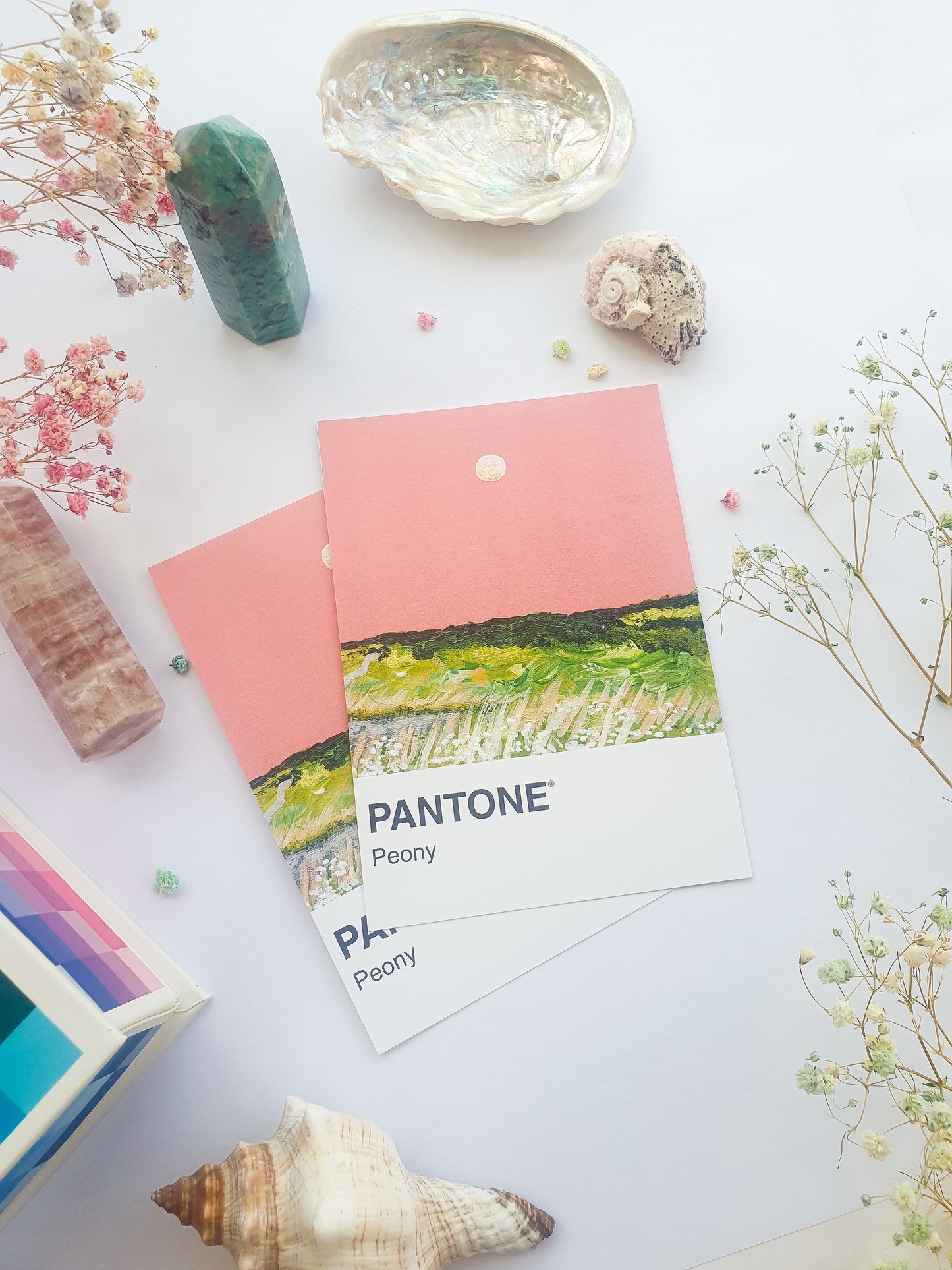 Peony Pantone Print - A5 Postcard