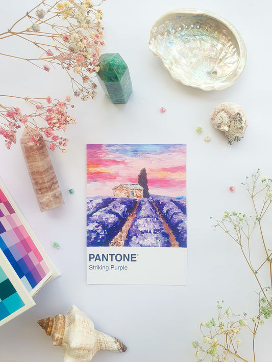 Striking Purple Pantone Print - A5 Postcard