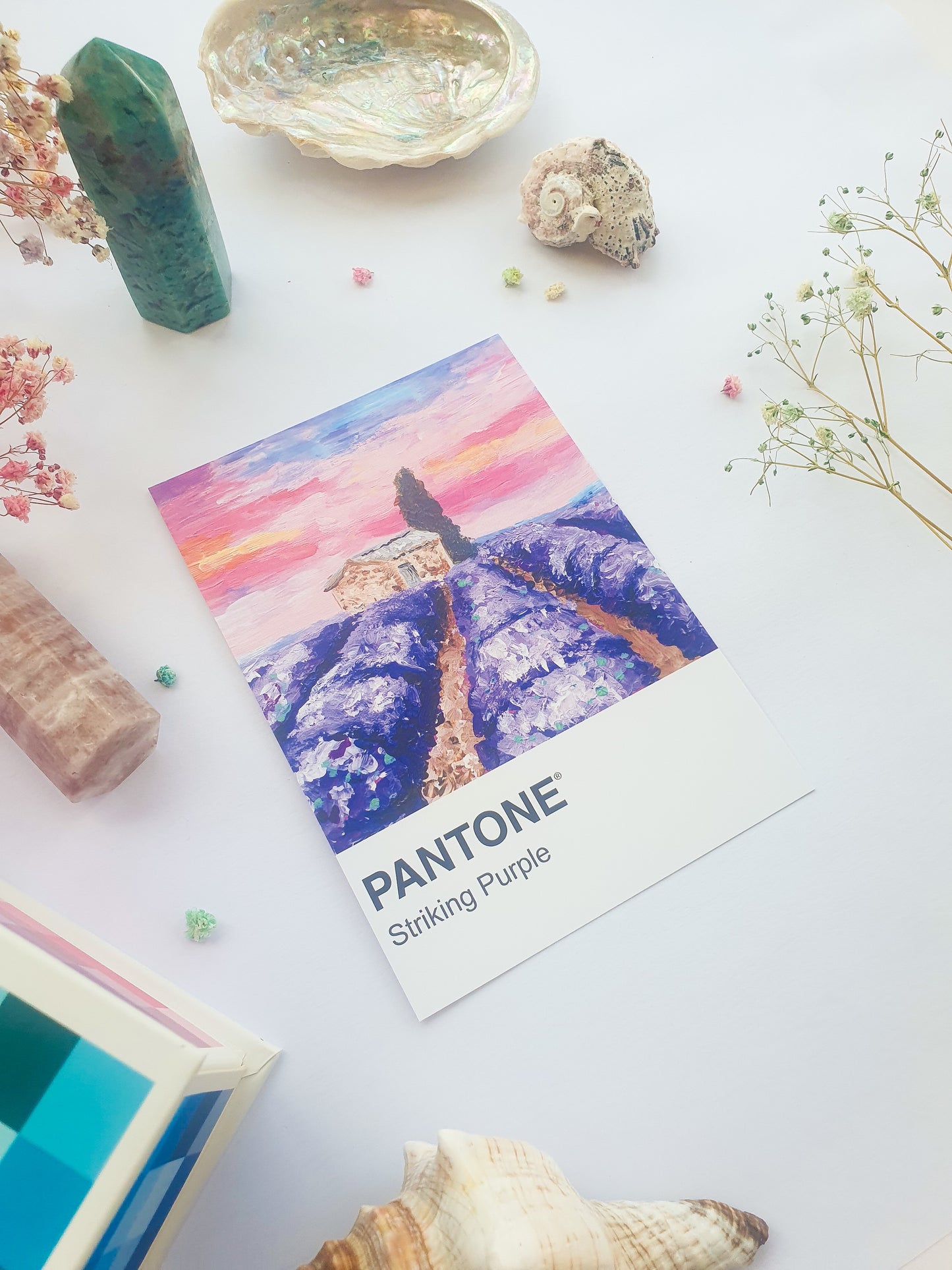 Striking Purple Pantone Print - A5 Postcard