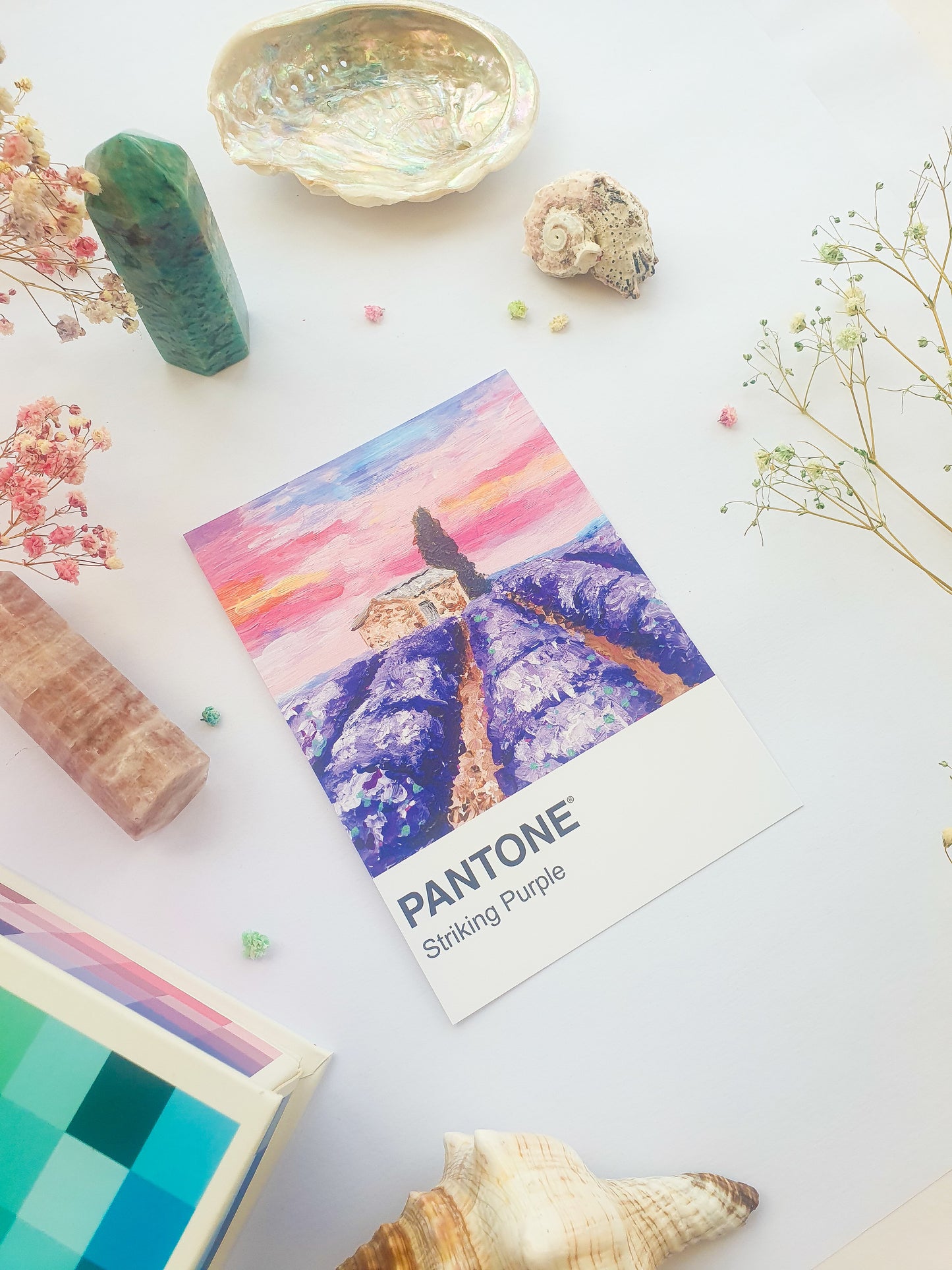 Striking Purple Pantone Print - A5 Postcard