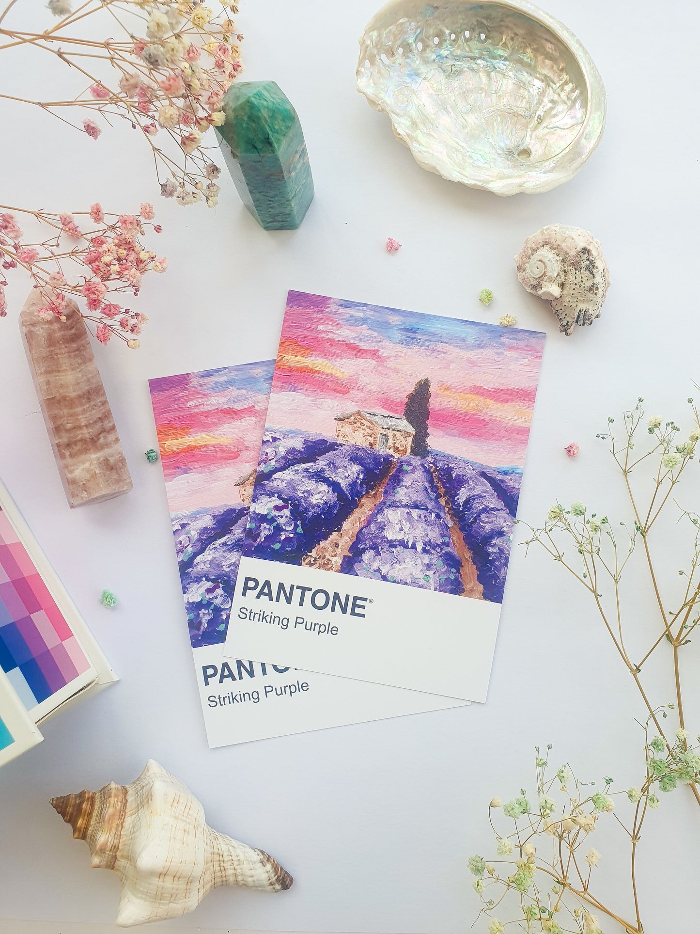 Striking Purple Pantone Print - A5 Postcard