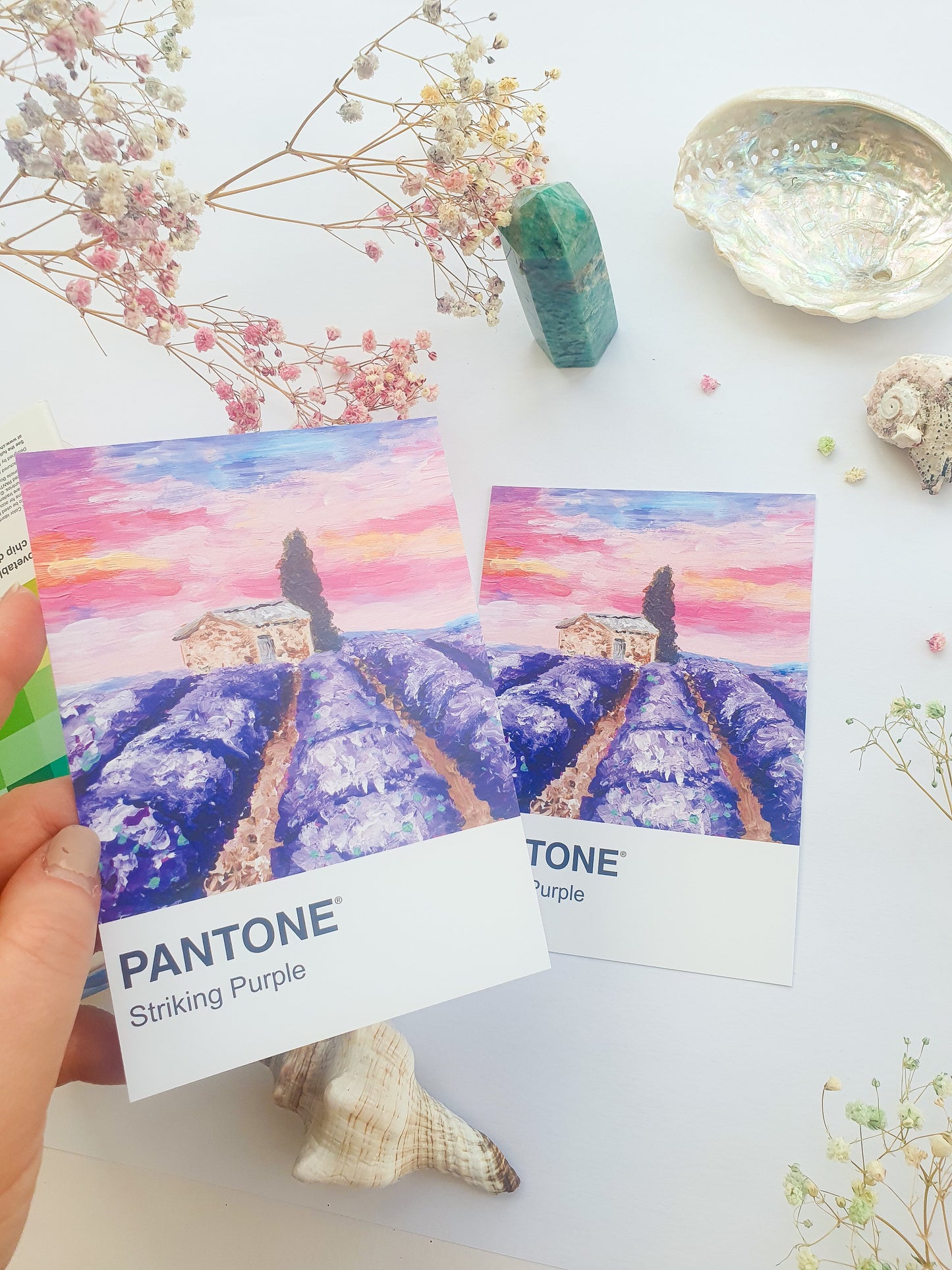 Striking Purple Pantone Print - A5 Postcard