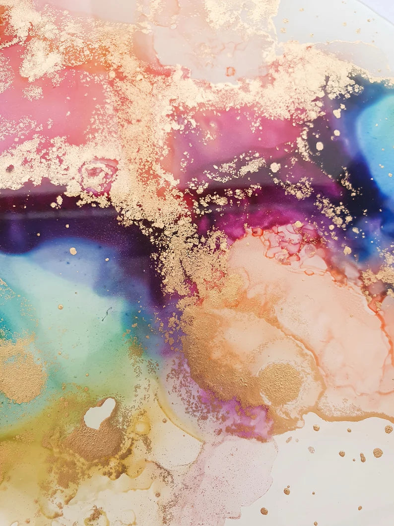 Original Resin Alcohol Ink Painting